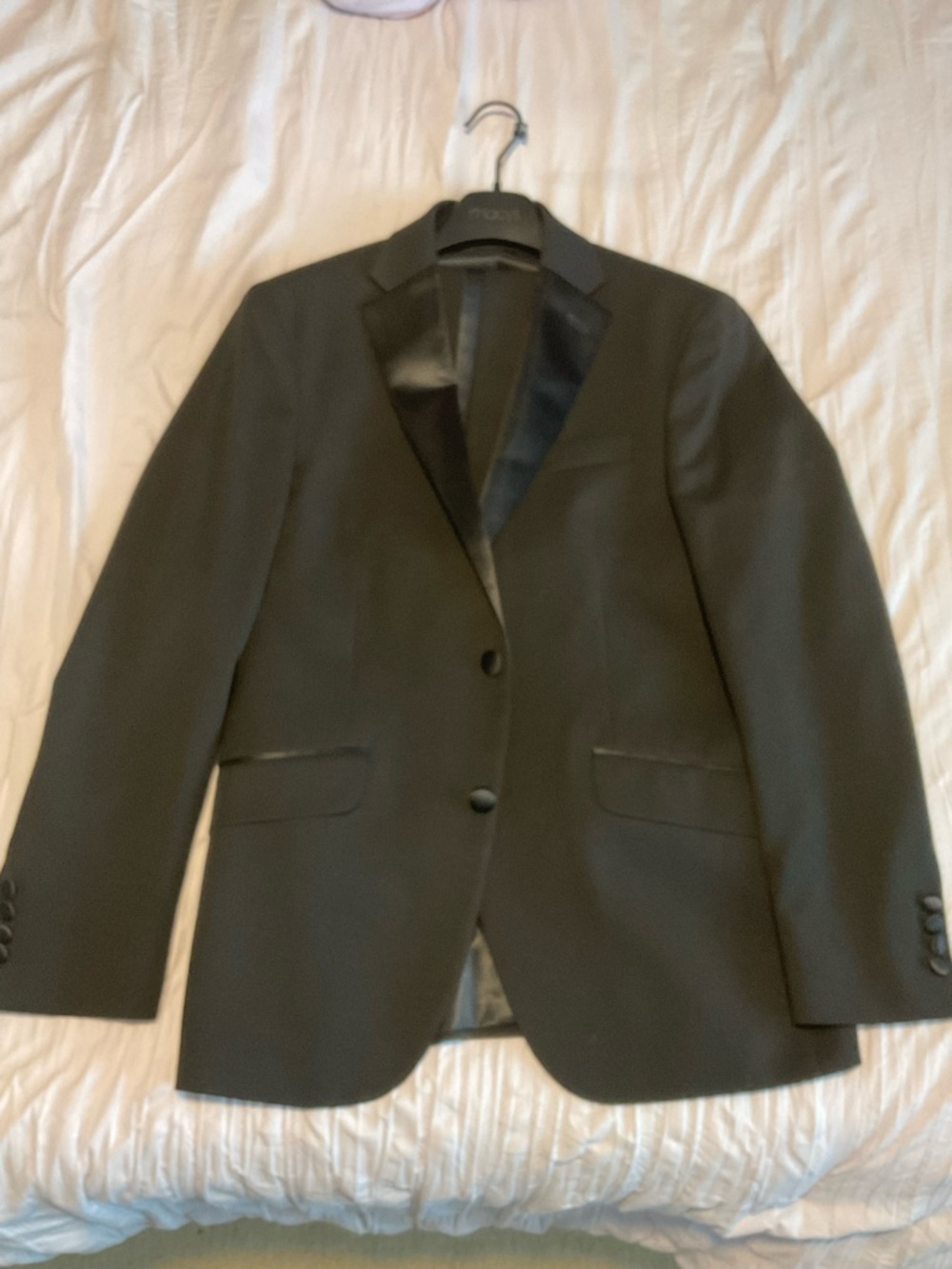 Kenneth Cole Black Tuxedo Jacket with Satin Lapel Trim